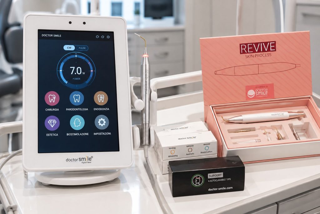 Laser dentale Doctor Smile utilizzato nei trattamenti odontoiatrici